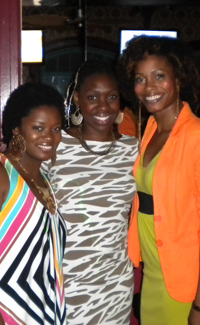 Socamom, BeeSince83, and Nubiansoulslocs at the Shea Radiance After Party