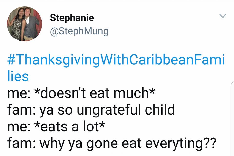 When Caribbean People Celebrate Thanksgiving...