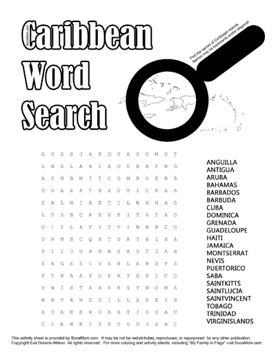 Caribbean Word Search Free Download :: SocaMom.com