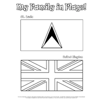 New Coloring Sheet: Color the Flag of St. Lucia - Socamom