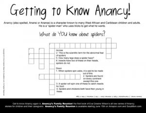 Get to Know Anancy Activity Sheet Download :: Socamom.com