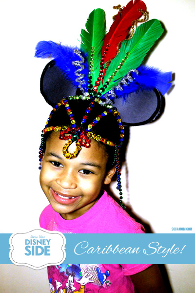 Disney @ Home Celebration :: Minnie Mouse Caribbean Carnival Headpiece :: SocaMom.com