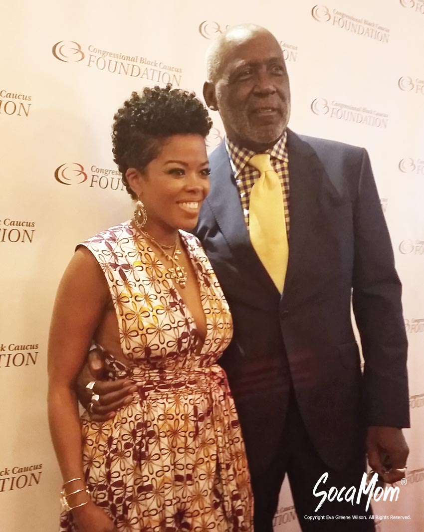 Malinda Williams and Richard Roundtree at 20th Annual Celebration of Leadership in the Fine Arts Awards Ceremony in Washington, DC in support of the Congressional Black Caucus Foundation, Inc.'s Spouses Visual and Performing Arts Scholarship Fund.