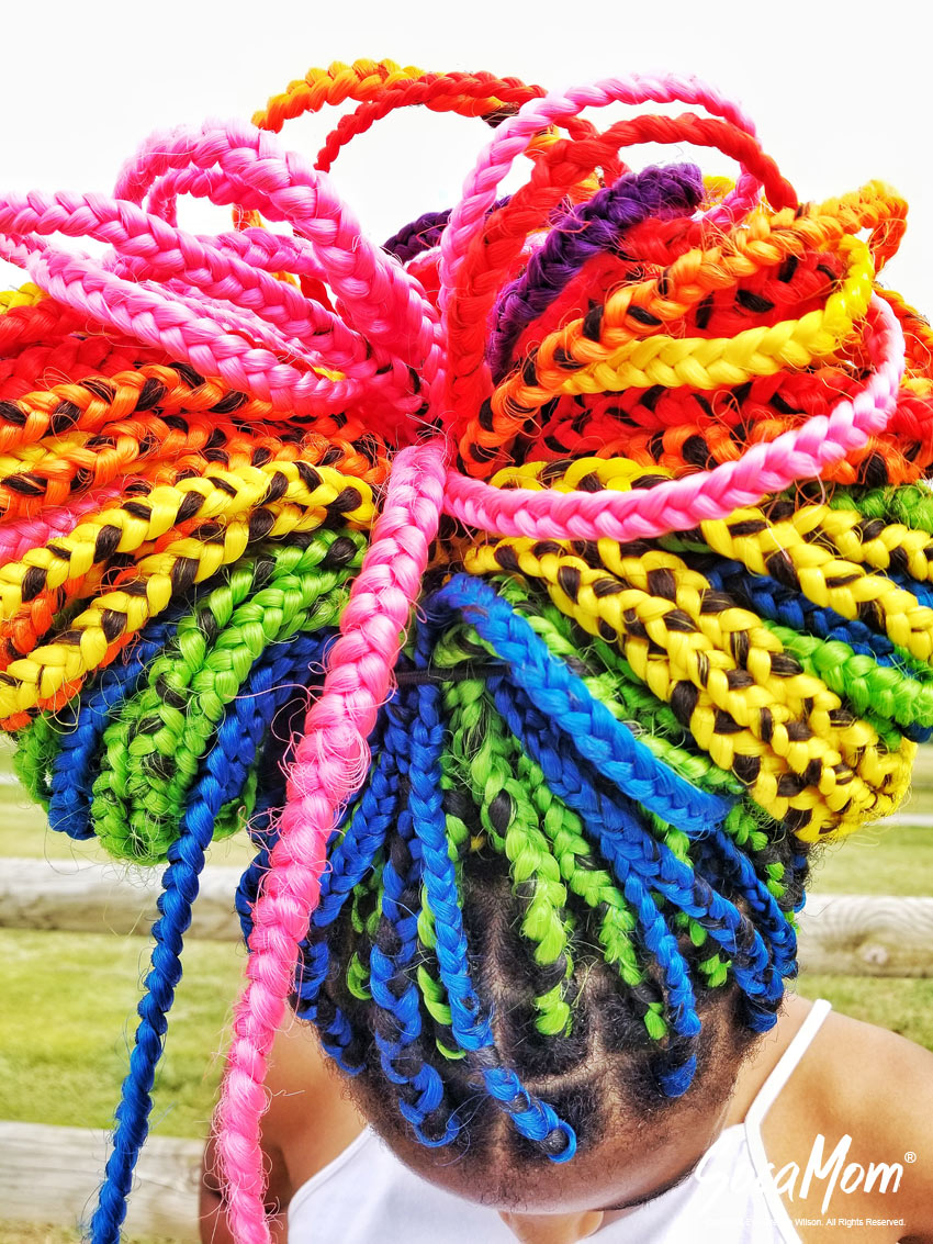 Rainbow Box Braids - Socamom.com