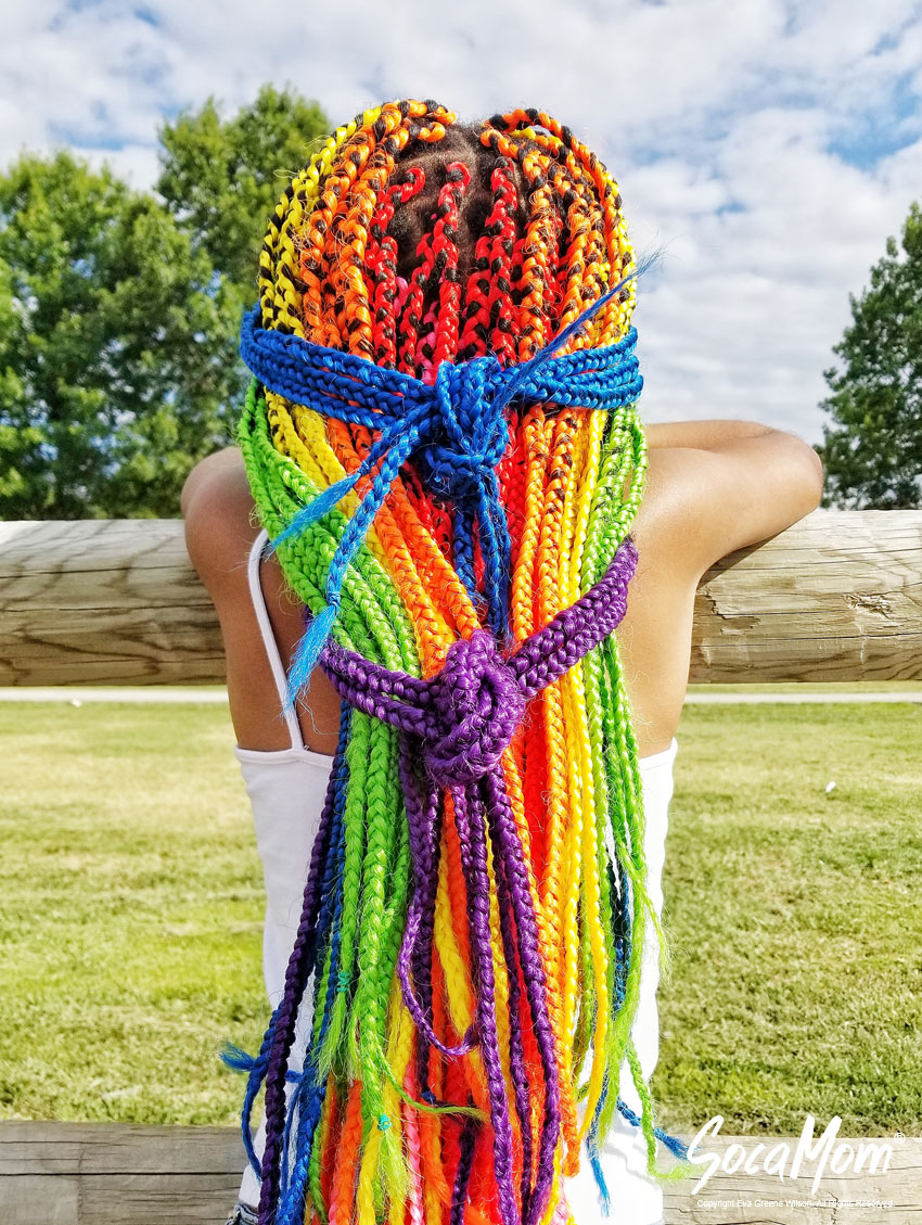 Rainbow Box Braids - Bold and Bright - Socamom